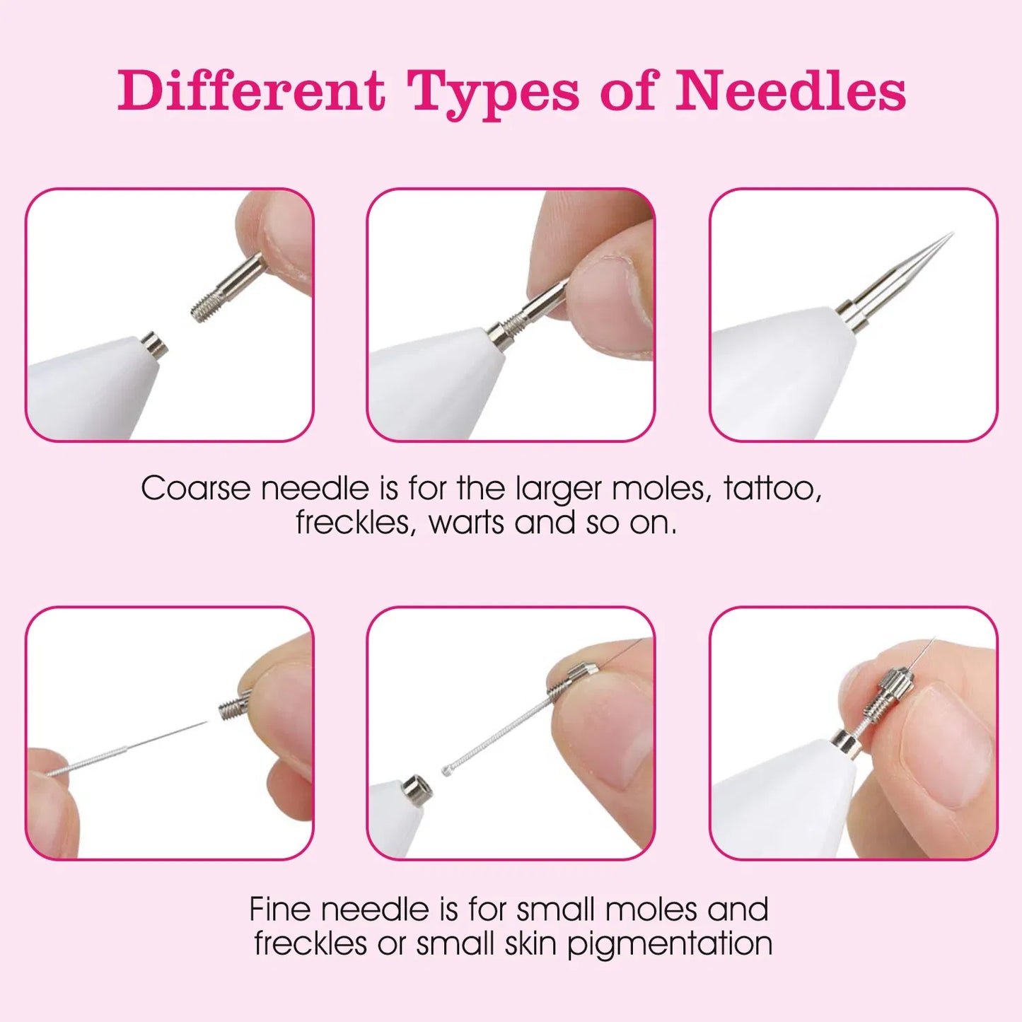 Coarse and fine replacement tips for the Lumière Clear pen