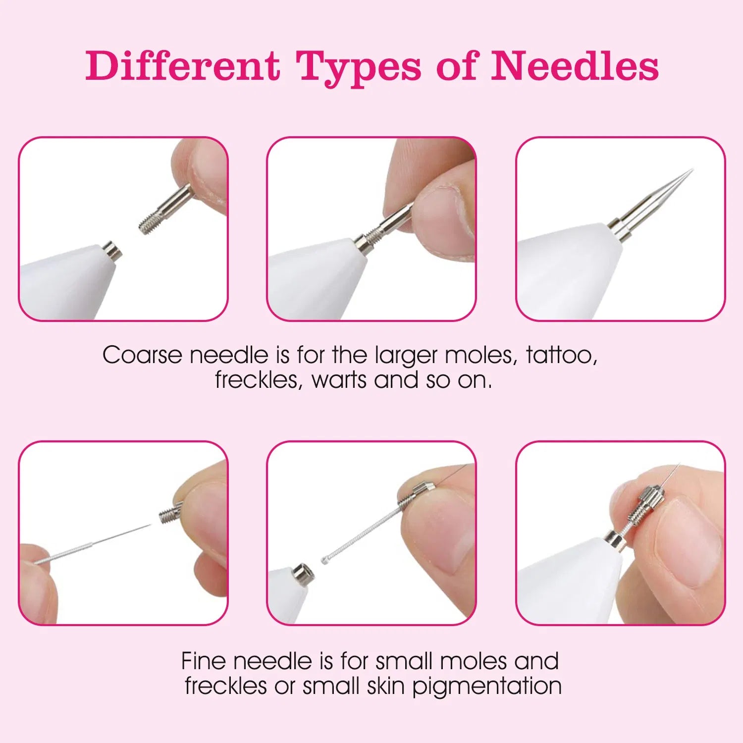 Coarse and fine replacement tips for the Lumière Clear pen
